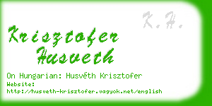 krisztofer husveth business card
